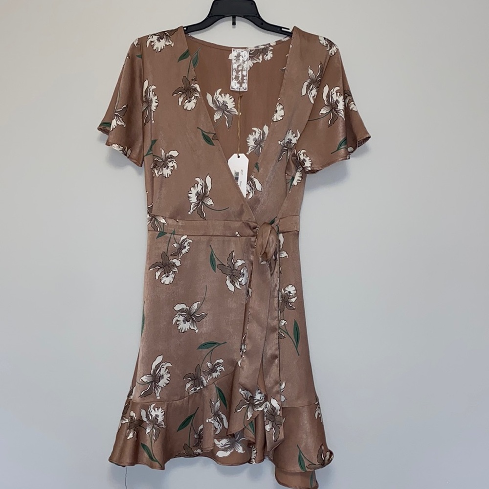 Floral wrap dress
